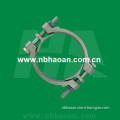 Galvanized Steel Double Bolt Pipe Clamp